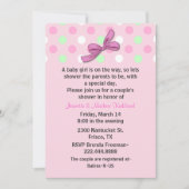 Baby Girl Couple's Baby shower Invitation Kaart (Voorkant)