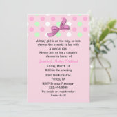 Baby Girl Couple's Baby shower Invitation Kaart (Staand voorkant)