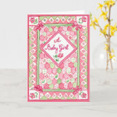 Baby Girl-creditcard Kaart (Gele Bloem)