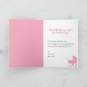 Baby Girl-creditcard met Stroller Kaart (Binnen)