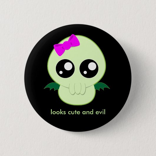 Baby Girl Cthulhu Ronde Button 5,7 Cm (Voorkant)