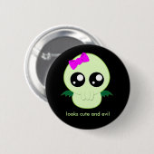 Baby Girl Cthulhu Ronde Button 5,7 Cm (Voorkant /achterkant)