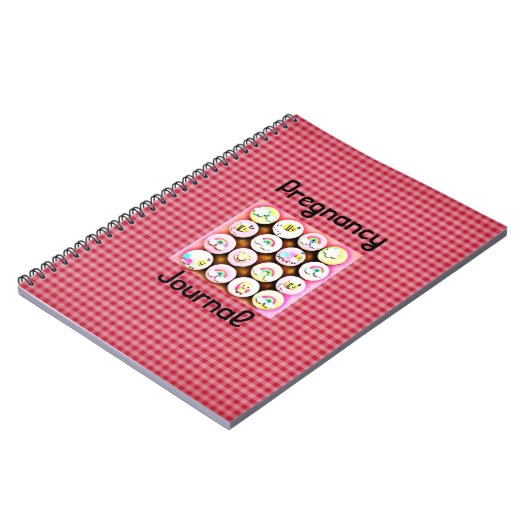 Baby Girl Cupcakes Pregnancy Journal Notitieboek (Linkerzijde)