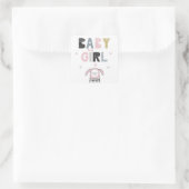Baby Girl Cute Animal Vierkante Sticker (Tas)