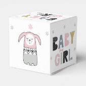 Baby Girl Cute Dog Gift Bedankdoosjes (Achterkant)