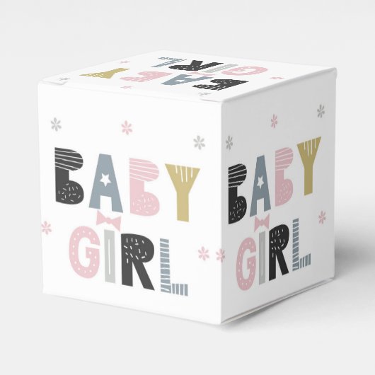 Baby Girl Cute Girly Gift Box Bedankdoosjes (Voorkant Zijde)