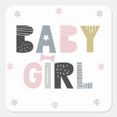Baby Girl Cute Girly Sticker (Voorkant)