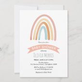 Baby Girl Cute Pink Boho Rainbow Baby shower Kaart (Voorkant)