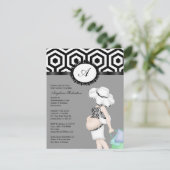 Baby Girl Cute Shower Kaart (Staand voorkant)