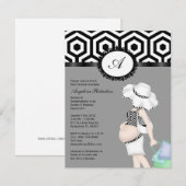 Baby Girl Cute Shower Kaart (Voorkant / Achterkant)