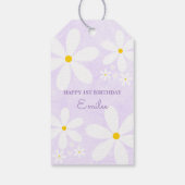 Baby Girl Daisy (Paars) Cadeaulabel (Achterkant)