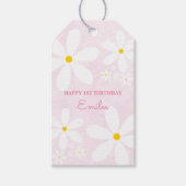 Baby Girl Daisy (roze) Cadeaulabel (Voorkant)