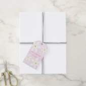 Baby Girl Daisy (roze) Cadeaulabel (Met Touw)