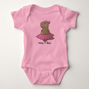 Baby Girl Dinosaur Miss T-Rex Bodysuit Tutu