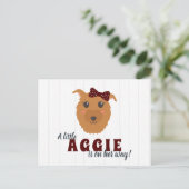 Baby Girl Dog Maroon Baby shower Briefkaart (Staand voorkant)