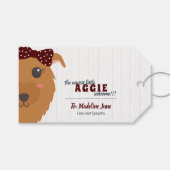 Baby Girl Dog Maroon Cadeaulabel (Voorkant (Horizontaal))