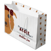 Baby Girl Dog Maroon Groot Cadeauzakje (Voorkant Gekanteld)