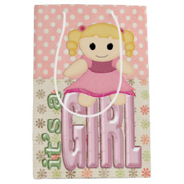 Baby Girl Doll op de watt Medium Cadeauzakje