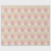 Baby Girl Doll Patchwork Quilt Cadeaupapier (Vlak)