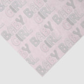 Baby Girl Dotty Letters Pastel Pink Grey Tissuepapier (Detail)