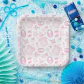 Baby Girl Douche Roze Papieren Bordje (Feest)
