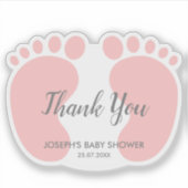 Baby Girl-douche wil je bedanken Sticker (Voorkant)