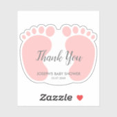 Baby Girl-douche wil je bedanken Sticker (Vel)