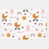 Baby Girl Douche Wrapping Paper - Set van 3 vellen (Voorkant 3)