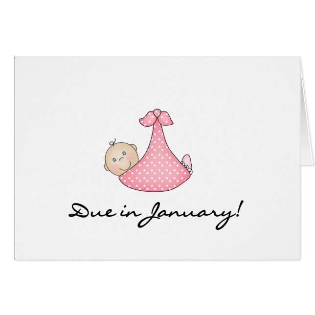 Baby Girl Due in Januari (Voorkant Horizontaal)
