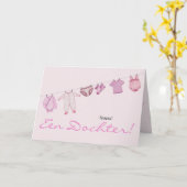 Baby Girl Dutch-felicitaties Kaart (Gele Bloem)