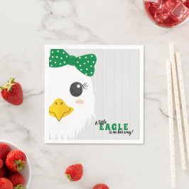 Baby Girl Eagle Green Baby shower Napkins Servet