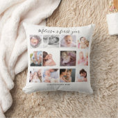 Baby Girl Eerste jaar Fotocollage Cadeau Aangepast Kussen (Deken)