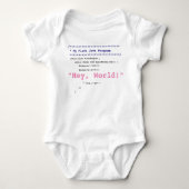 Baby Girl eerste Java-programma Romper (Voorkant)