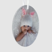 Baby Girl Eerste kerstfoto Ornament (voorkant)