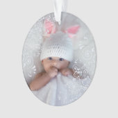 Baby Girl Eerste kerstfoto Ornament (voorkant)