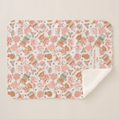 Baby Girl Eerste Kerstmis Gepersonaliseerd Sherpa Deken (Voorkant (horizontaal))