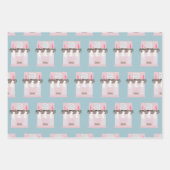 Baby Girl Eerste Kerstmis Inpakpapier Vel (Voorkant)