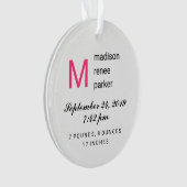 Baby Girl Eerste Kerstmis met Foto Ornament (voorkant)