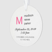 Baby Girl Eerste Kerstmis met Foto Ornament (voorkant)