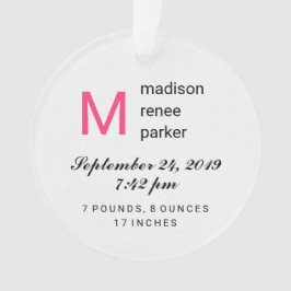 Baby Girl Eerste Kerstmis met Foto Ornament