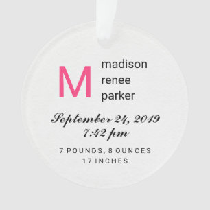 Baby Girl Eerste Kerstmis met Foto Ornament