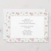 Baby Girl Elegant Pink Butterfly Modern Foto Aankondiging (Achterkant)