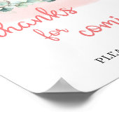 Baby Girl Elephant eucalyptus bedankt voor komst Poster (Hoek)