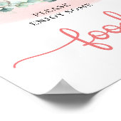 Baby Girl Elephant eucalyptus met bord Poster (Hoek)