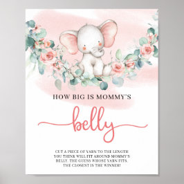 Baby Girl Elephant eucalyptus mommys belly game Poster