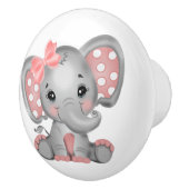 Baby Girl Elephant Keramische Knop (Rechts)