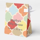 Baby Girl Elephant Shower Favor Box Bedankdoosjes (Achterkant)