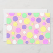 Baby Girl Elephant Shower Invitation Kaart (Achterkant)