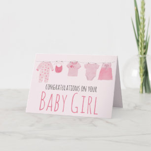 Baby Girl-felicitaties Kaart