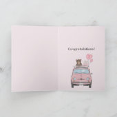 Baby Girl Fiat 500 felicitaties Kaart (Binnen)